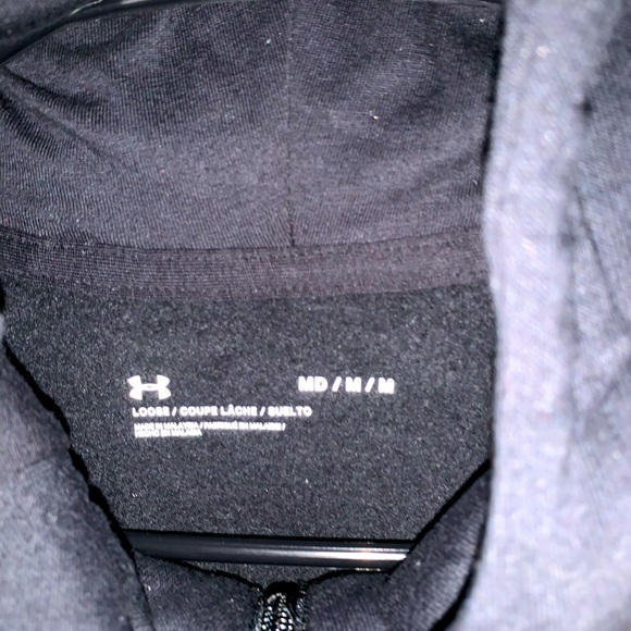 Under Armour black rival fleece zip up hooded jacket - Picture 3 of 4